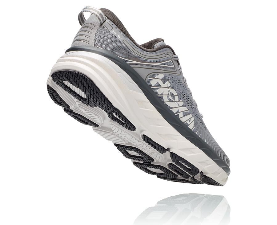 Hoka Australia One One Bondi 7 - Mens Running Shoes Grey - MWZAU-2065